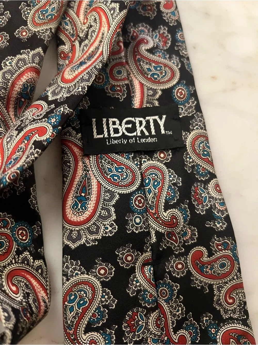 LIBERTY of LONDON Ties Lot of 2 Vintage Paisley Leaves Silk Made in USA